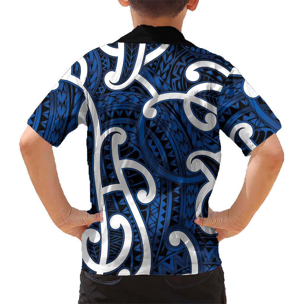 Aotearoa Maori Kowhaiwhai Family Matching Mermaid Dress and Hawaiian Shirt Kikorangi Puhoro and Patiki LT9 - Polynesian Pride
