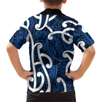 Aotearoa Maori Kowhaiwhai Family Matching Puletasi and Hawaiian Shirt Kikorangi Puhoro and Patiki LT9 - Polynesian Pride