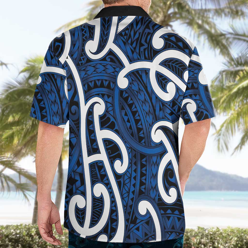 Aotearoa Maori Kowhaiwhai Hawaiian Shirt Kikorangi Puhoro and Patiki LT9 - Polynesian Pride