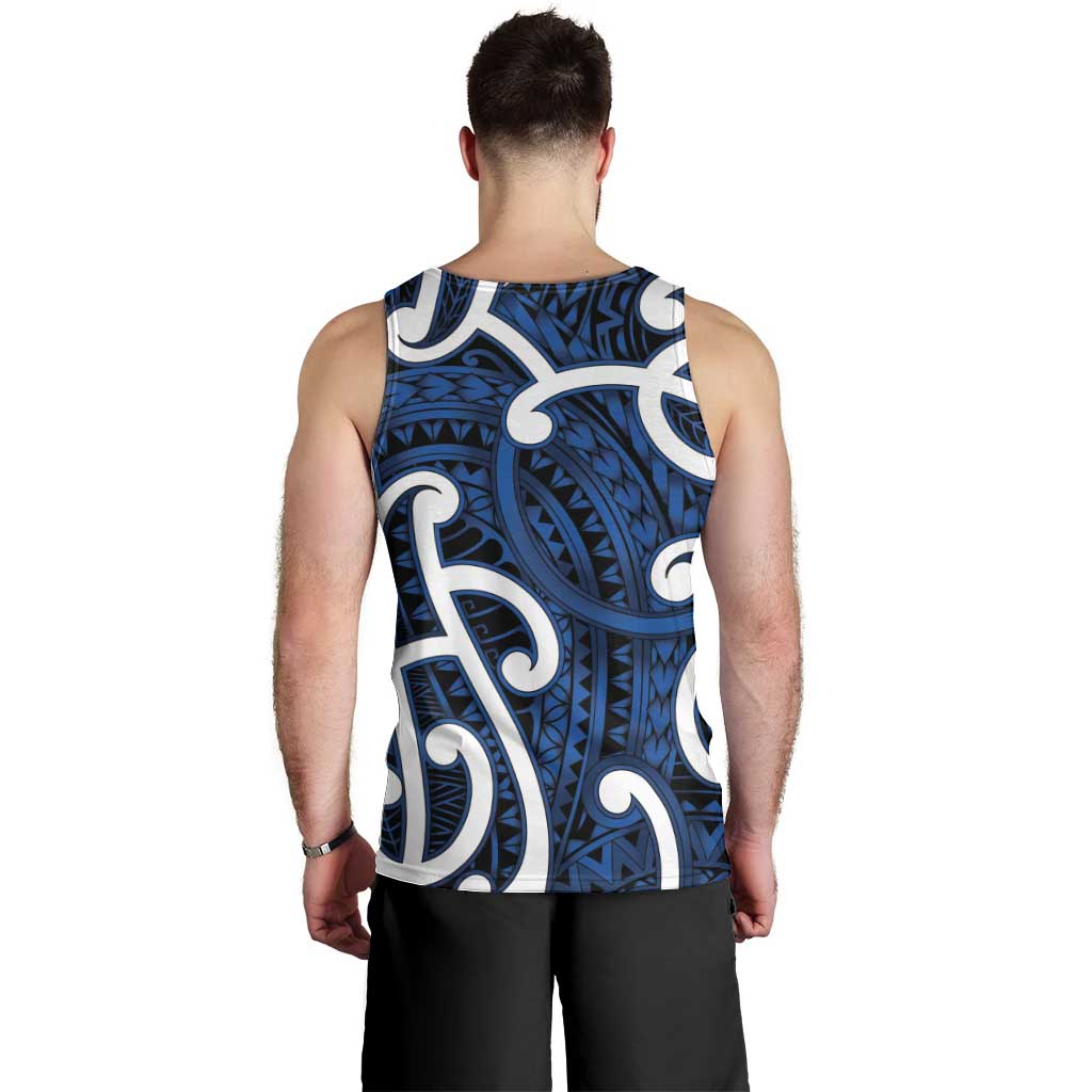 Aotearoa Maori Kowhaiwhai Men Tank Top Kikorangi Puhoro and Patiki LT9 - Polynesian Pride
