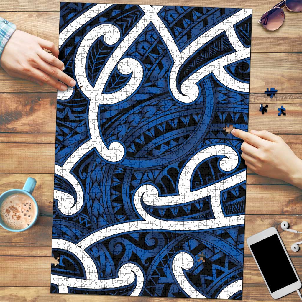 Aotearoa Maori Kowhaiwhai Puzzle Kikorangi Puhoro and Patiki