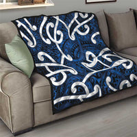 Aotearoa Maori Kowhaiwhai Quilt Kikorangi Puhoro and Patiki