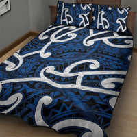 Aotearoa Maori Kowhaiwhai Quilt Bed Set Kikorangi Puhoro and Patiki