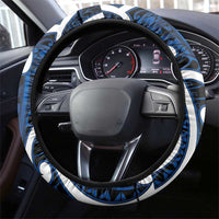 Aotearoa Maori Kowhaiwhai Steering Wheel Cover Kikorangi Puhoro and Patiki LT9 - Polynesian Pride