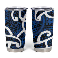 Aotearoa Maori Kowhaiwhai Tumbler Cup Kikorangi Puhoro and Patiki LT9 Blue - Polynesian Pride
