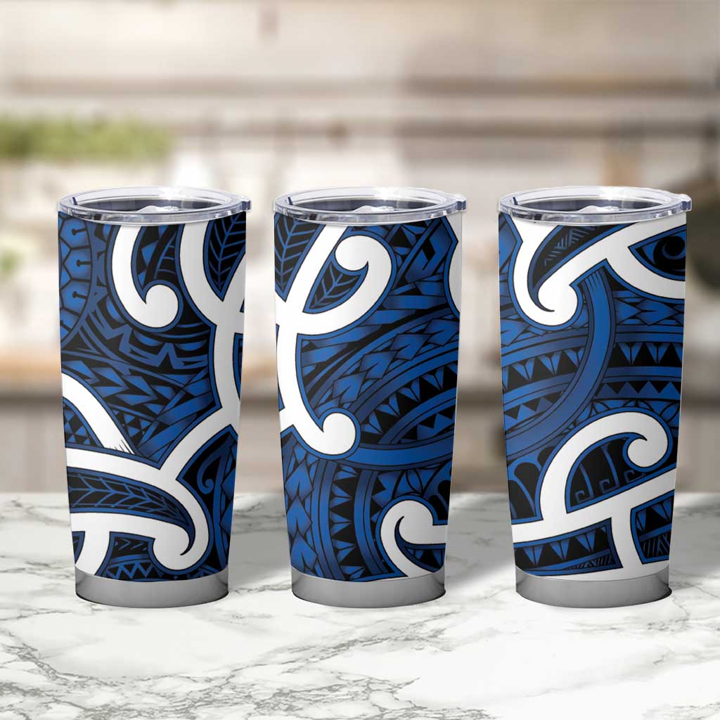 Aotearoa Maori Kowhaiwhai Tumbler Cup Kikorangi Puhoro and Patiki LT9 - Polynesian Pride