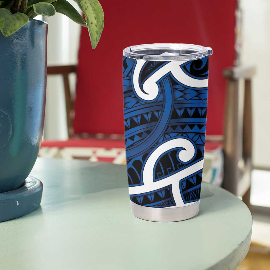 Aotearoa Maori Kowhaiwhai Tumbler Cup Kikorangi Puhoro and Patiki LT9 - Polynesian Pride