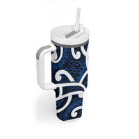 Aotearoa Maori Kowhaiwhai Tumbler With Handle Kikorangi Puhoro and Patiki LT9 - Polynesian Pride