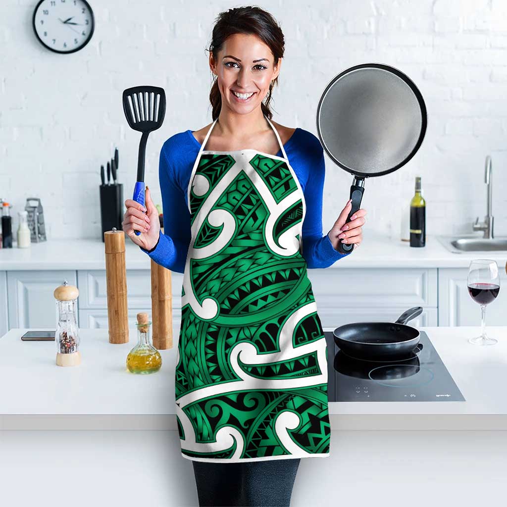 Aotearoa Maori Kowhaiwhai Apron Kakariki Puhoro and Patiki LT9 - Polynesian Pride