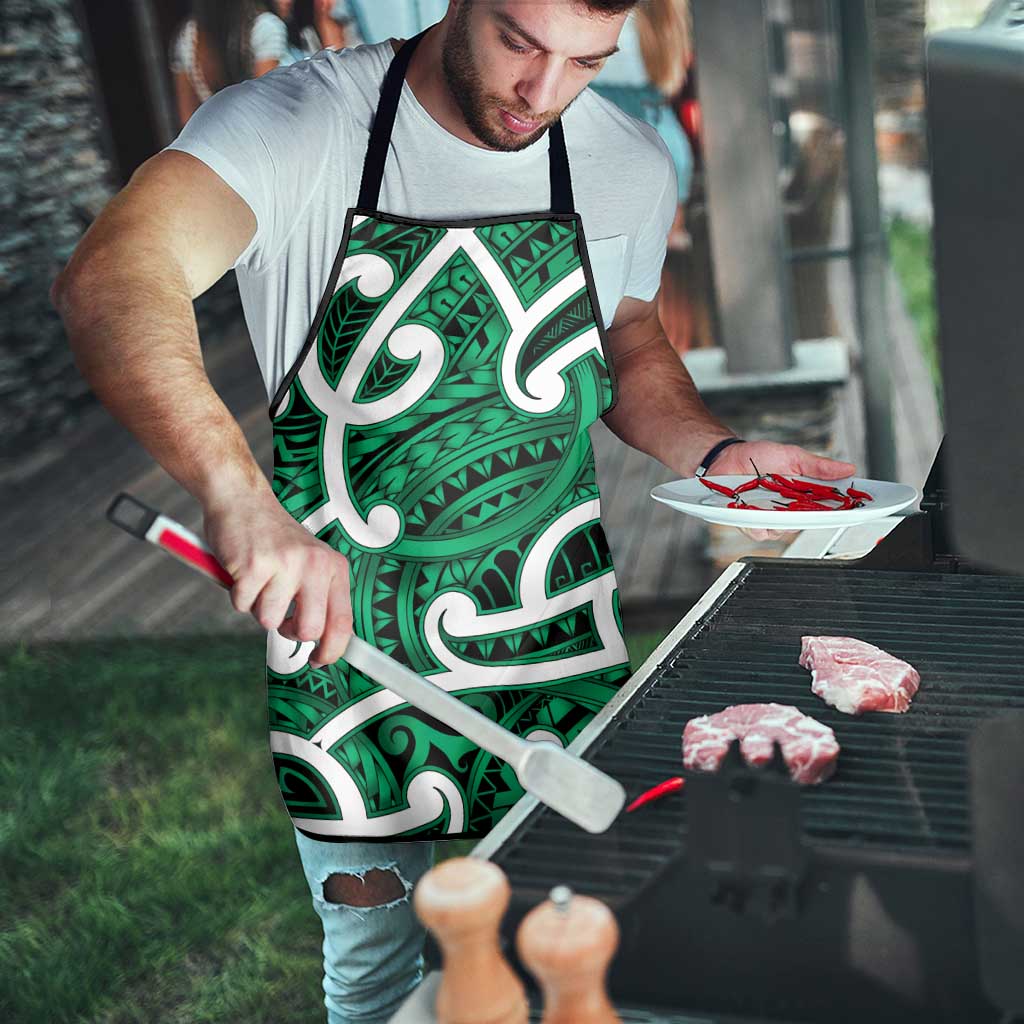 Aotearoa Maori Kowhaiwhai Apron Kakariki Puhoro and Patiki LT9 - Polynesian Pride