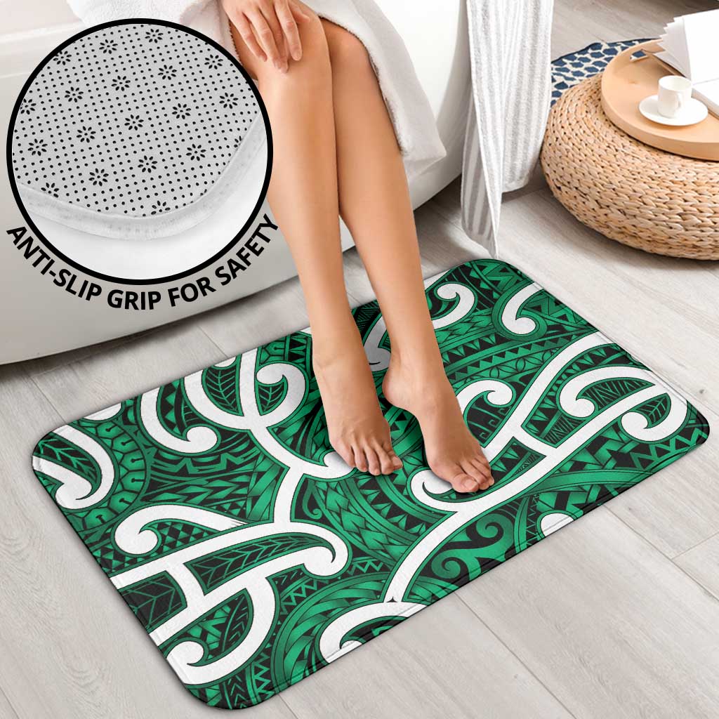 Aotearoa Maori Kowhaiwhai Bathroom Set Kakariki Puhoro and Patiki