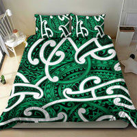 Aotearoa Maori Kowhaiwhai Bedding Set Kakariki Puhoro and Patiki