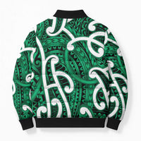 Aotearoa Maori Kowhaiwhai Bomber Puffer Jacket Kakariki Puhoro and Patiki LT9 - Polynesian Pride