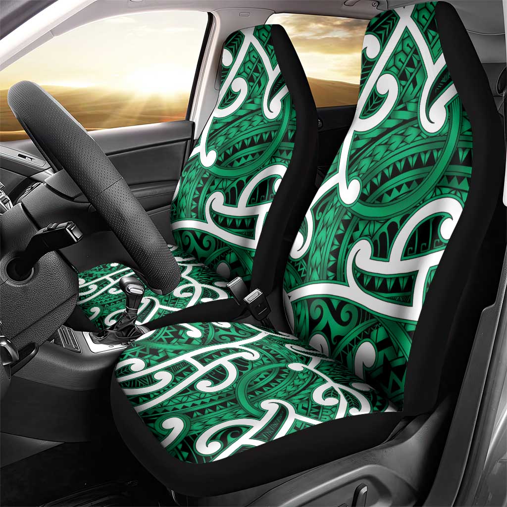 Aotearoa Maori Kowhaiwhai Car Seat Cover Kakariki Puhoro and Patiki