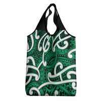 Aotearoa Maori Kowhaiwhai Grocery Bag Kakariki Puhoro and Patiki