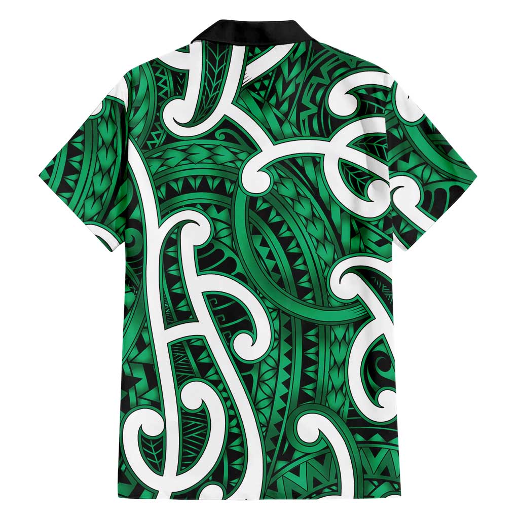 Aotearoa Maori Kowhaiwhai Hawaiian Shirt Kakariki Puhoro and Patiki LT9 - Polynesian Pride
