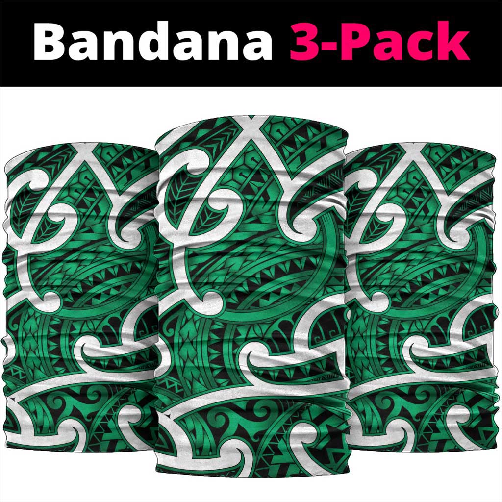 Aotearoa Maori Kowhaiwhai Neck Gaiter Kakariki Puhoro and Patiki LT9 package One Size: 25*50cm Green - Polynesian Pride