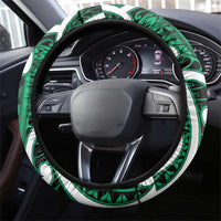 Aotearoa Maori Kowhaiwhai Steering Wheel Cover Kakariki Puhoro and Patiki LT9 - Polynesian Pride