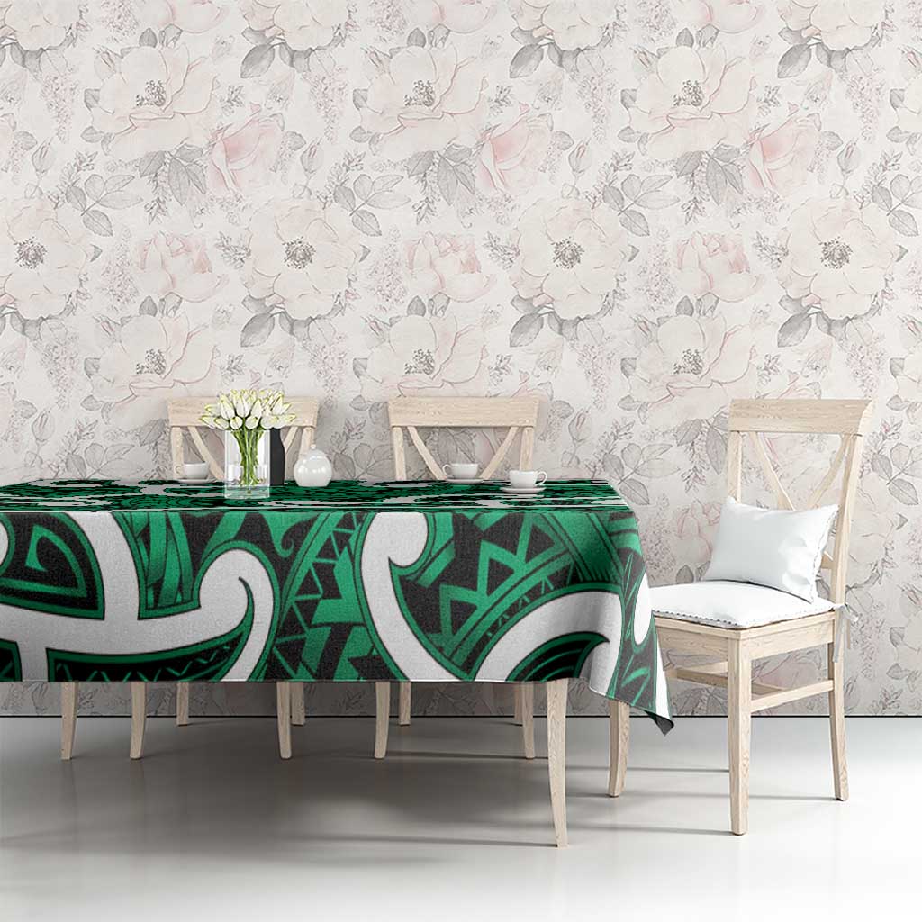 Aotearoa Maori Kowhaiwhai Tablecloth Kakariki Puhoro and Patiki