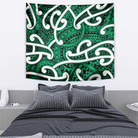 Aotearoa Maori Kowhaiwhai Tapestry Kakariki Puhoro and Patiki