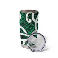 Aotearoa Maori Kowhaiwhai Tumbler Cup Kakariki Puhoro and Patiki LT9 - Polynesian Pride