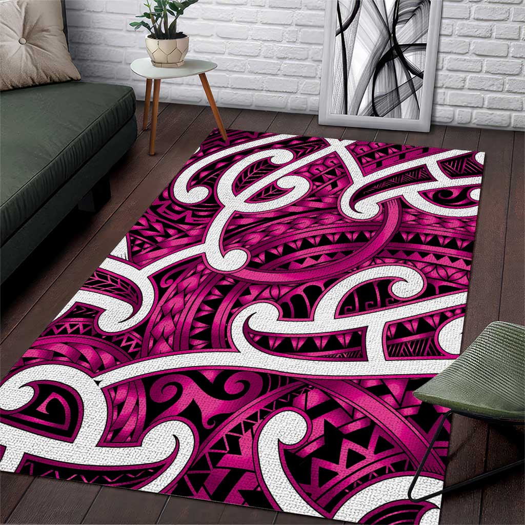 Aotearoa Maori Kowhaiwhai Area Rug Mawhero Puhoro and Patiki
