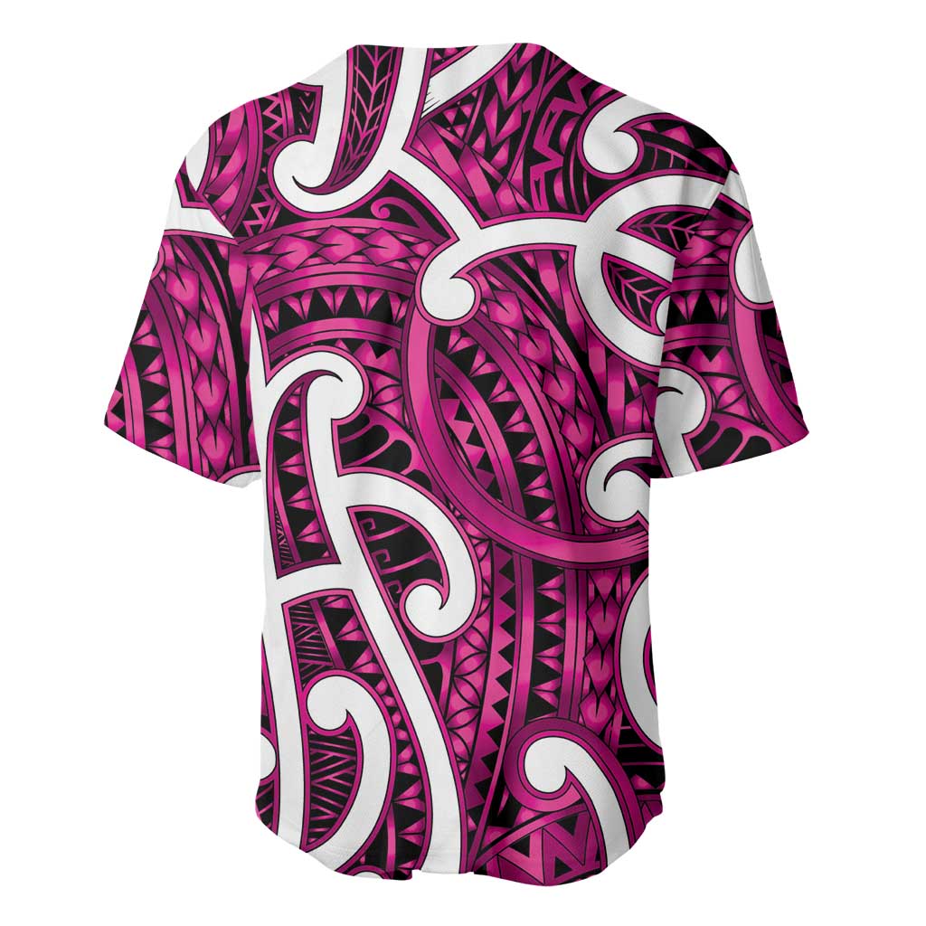 Aotearoa Maori Kowhaiwhai Baseball Jersey Mawhero Puhoro and Patiki