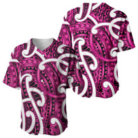 Aotearoa Maori Kowhaiwhai Baseball Jersey Mawhero Puhoro and Patiki