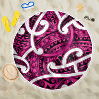 Aotearoa Maori Kowhaiwhai Beach Blanket Mawhero Puhoro and Patiki