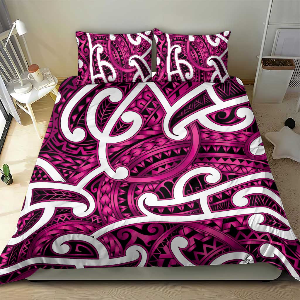 Aotearoa Maori Kowhaiwhai Bedding Set Mawhero Puhoro and Patiki