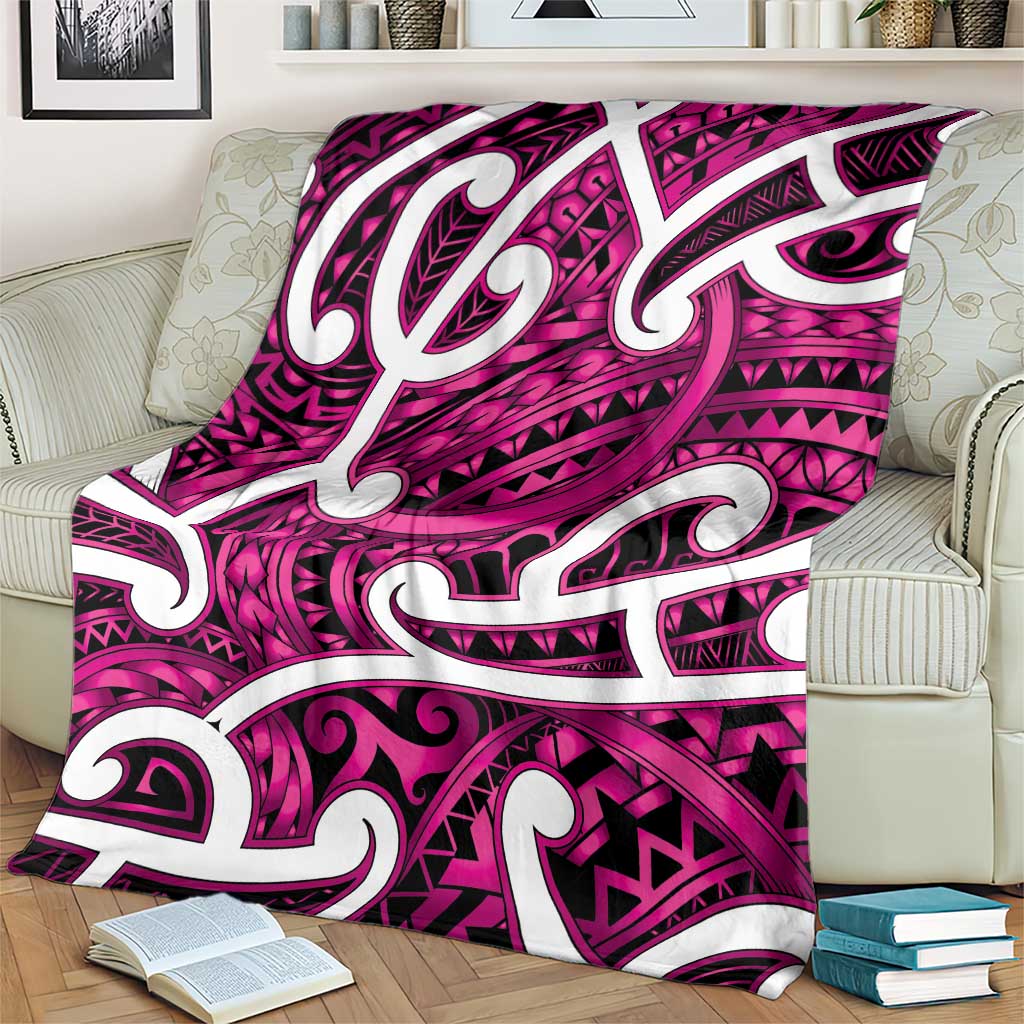 Aotearoa Maori Kowhaiwhai Blanket Mawhero Puhoro and Patiki