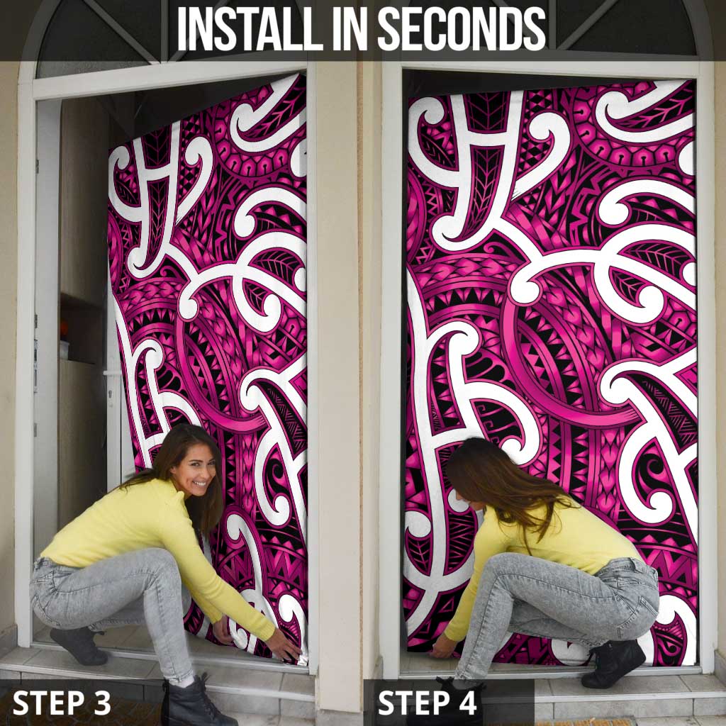 Aotearoa Maori Kowhaiwhai Door Cover Mawhero Puhoro and Patiki LT9 - Polynesian Pride