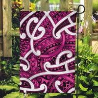 Aotearoa Maori Kowhaiwhai Garden Flag Mawhero Puhoro and Patiki LT9 Garden Flag Pink - Polynesian Pride