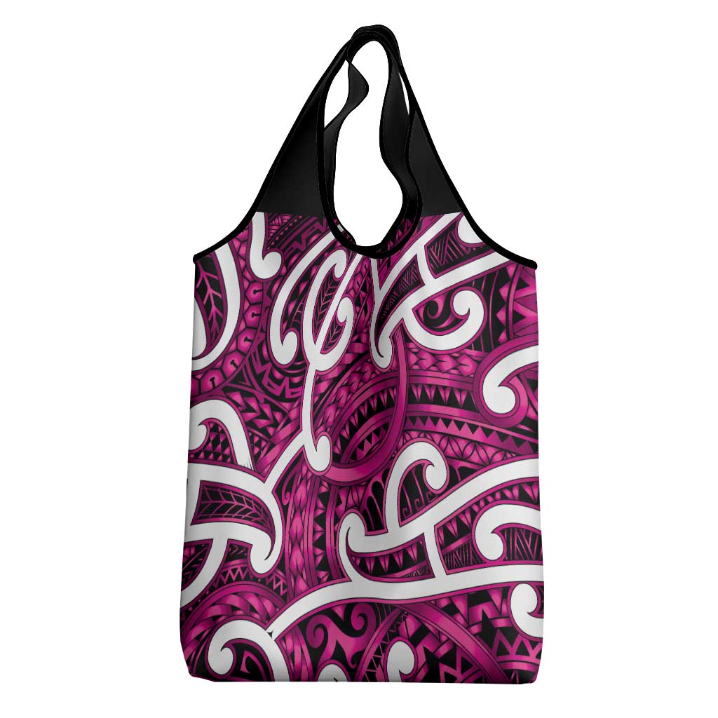 Aotearoa Maori Kowhaiwhai Grocery Bag Mawhero Puhoro and Patiki