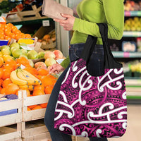 Aotearoa Maori Kowhaiwhai Grocery Bag Mawhero Puhoro and Patiki