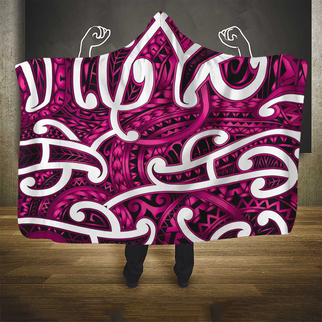 Aotearoa Maori Kowhaiwhai Hooded Blanket Mawhero Puhoro and Patiki LT9 - Polynesian Pride