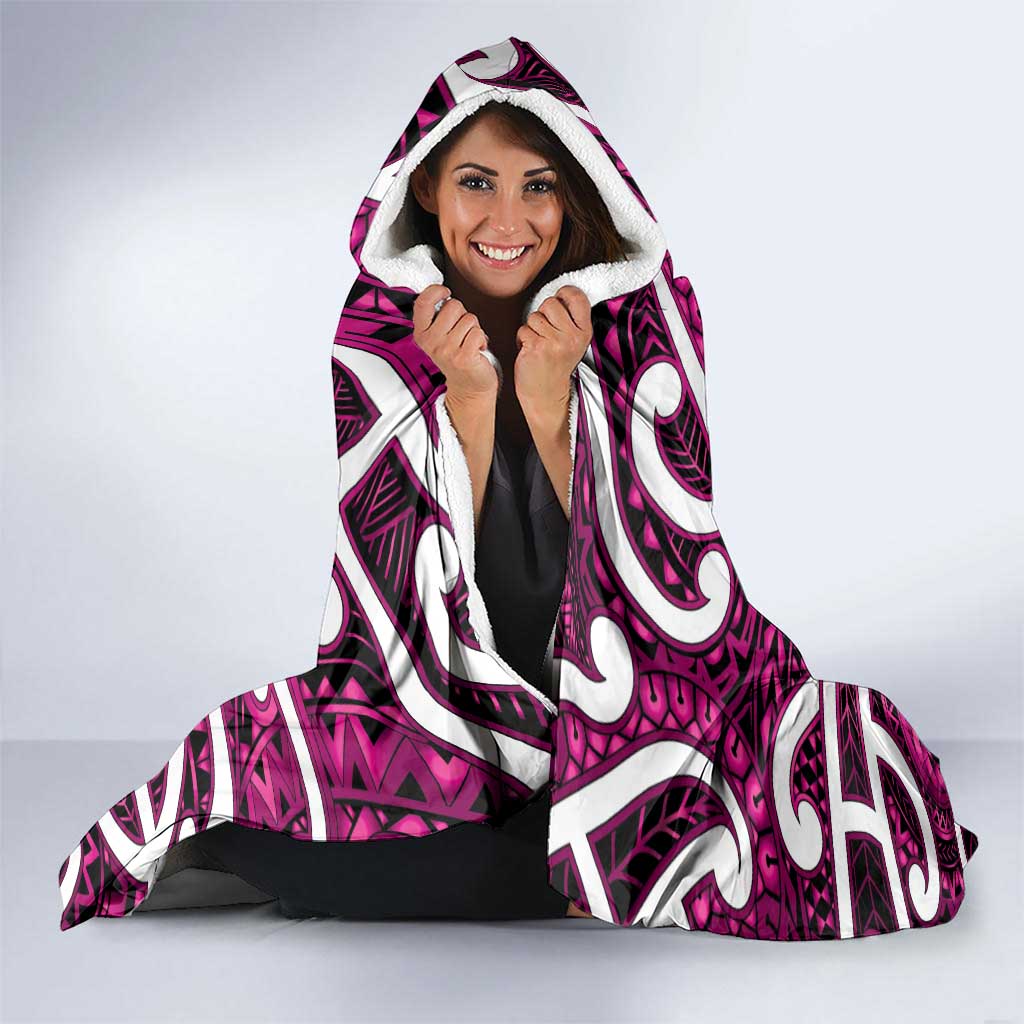 Aotearoa Maori Kowhaiwhai Hooded Blanket Mawhero Puhoro and Patiki LT9 - Polynesian Pride