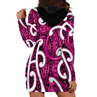 Aotearoa Maori Kowhaiwhai Hoodie Dress Mawhero Puhoro and Patiki