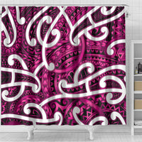 Aotearoa Maori Kowhaiwhai Shower Curtain Mawhero Puhoro and Patiki