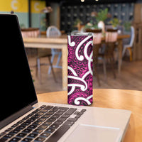 Aotearoa Maori Kowhaiwhai Skinny Tumbler Mawhero Puhoro and Patiki