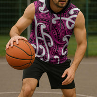 Aotearoa Maori Kowhaiwhai Sleeveless Hoodie Mawhero Puhoro and Patiki LT9 - Polynesian Pride