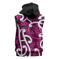 Aotearoa Maori Kowhaiwhai Sleeveless Zip Hoodie Mawhero Puhoro and Patiki LT9 - Polynesian Pride