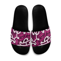Aotearoa Maori Kowhaiwhai Slide Sandals Mawhero Puhoro and Patiki