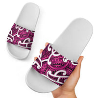 Aotearoa Maori Kowhaiwhai Slide Sandals Mawhero Puhoro and Patiki