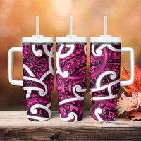 Aotearoa Maori Kowhaiwhai Tumbler With Handle Mawhero Puhoro and Patiki LT9 - Polynesian Pride