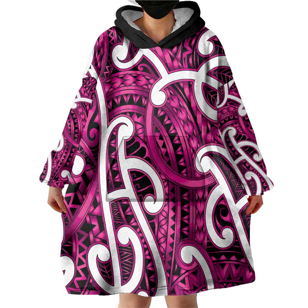 Aotearoa Maori Kowhaiwhai Wearable Blanket Hoodie Mawhero Puhoro and Patiki LT9 - Polynesian Pride