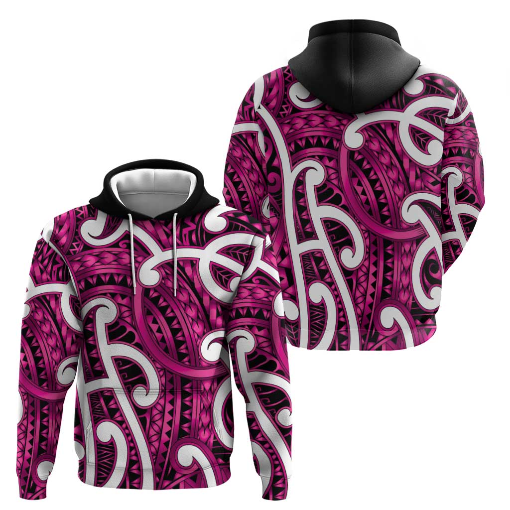 Aotearoa Maori Kowhaiwhai Zip Hoodie Mawhero Puhoro and Patiki LT9 - Polynesian Pride