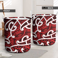 Aotearoa Maori Kowhaiwhai Laundry Basket Whero Puhoro and Patiki LT9 - Polynesian Pride