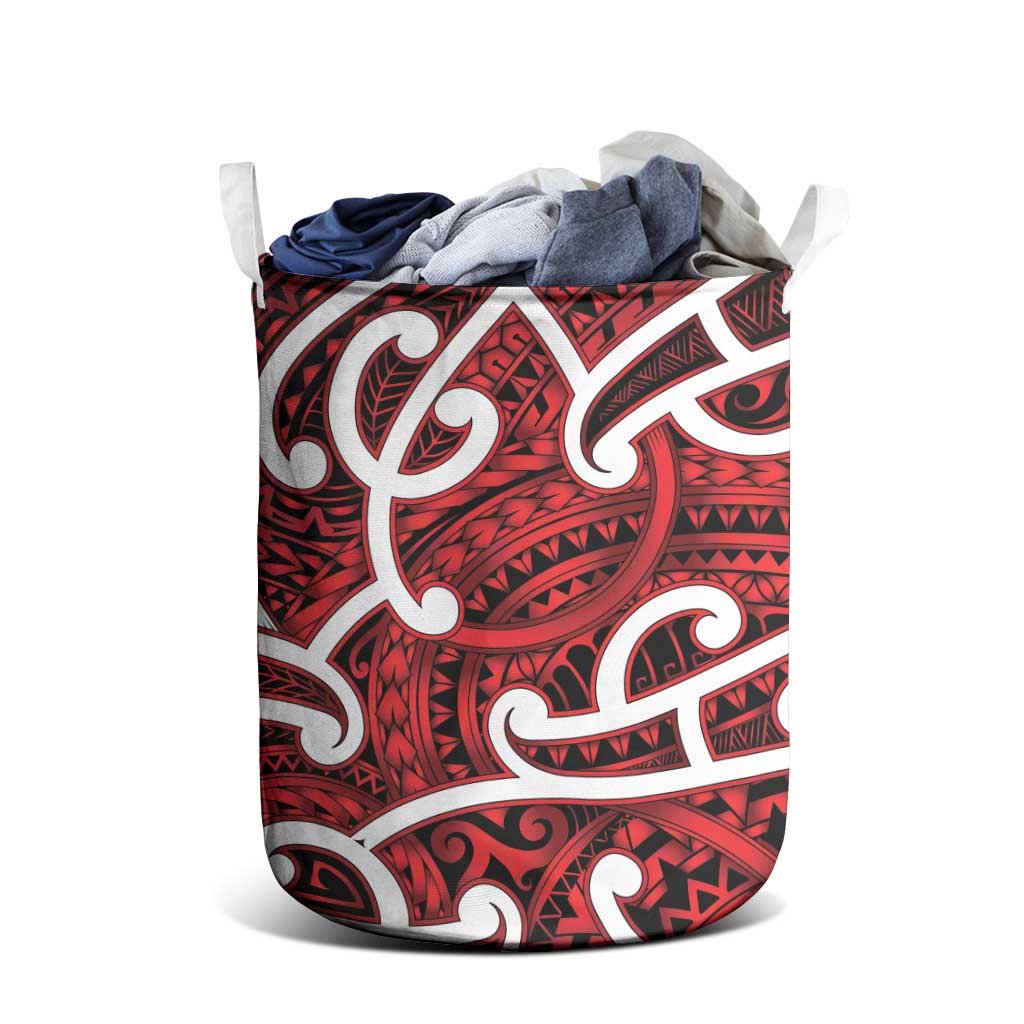 Aotearoa Maori Kowhaiwhai Laundry Basket Whero Puhoro and Patiki LT9 - Polynesian Pride