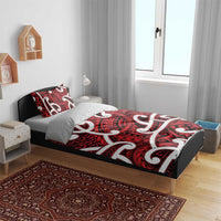 Aotearoa Maori Kowhaiwhai Bedding Set Whero Puhoro and Patiki